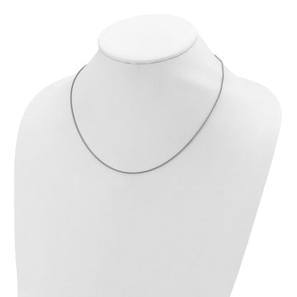 18 Zoll Sterlingsilber Rhodiniert 1.3mm Ährenkette 1 Zoll+1 Zoll Verstellbar Halskette