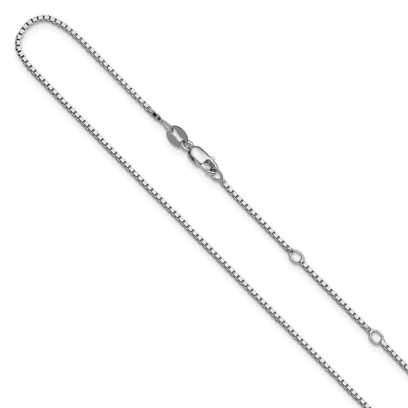 18 Zoll Sterlingsilber Ss Rhodiniert 1.2mm Venezianer 1 Zoll+1 Zoll Verstellbar Halskette