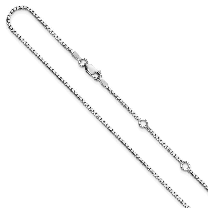 18 Zoll Sterlingsilber Ss Rhodiniert 1.5mm Venezianer 1 Zoll+1 Zoll Verstellbar Halskette