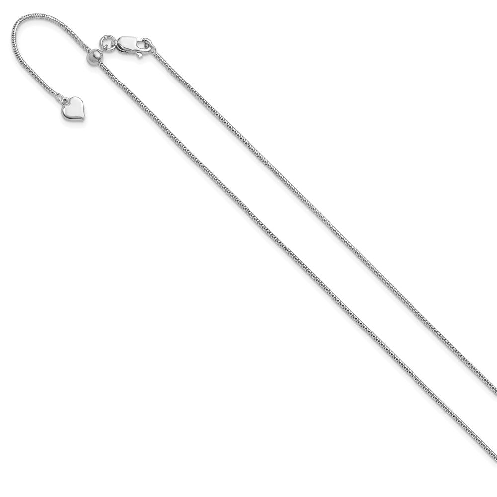 Sterlingsilber Verstellbar 1.1mm Schlange Halskette