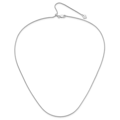 Sterlingsilber Verstellbar 1.1mm Schlange Halskette