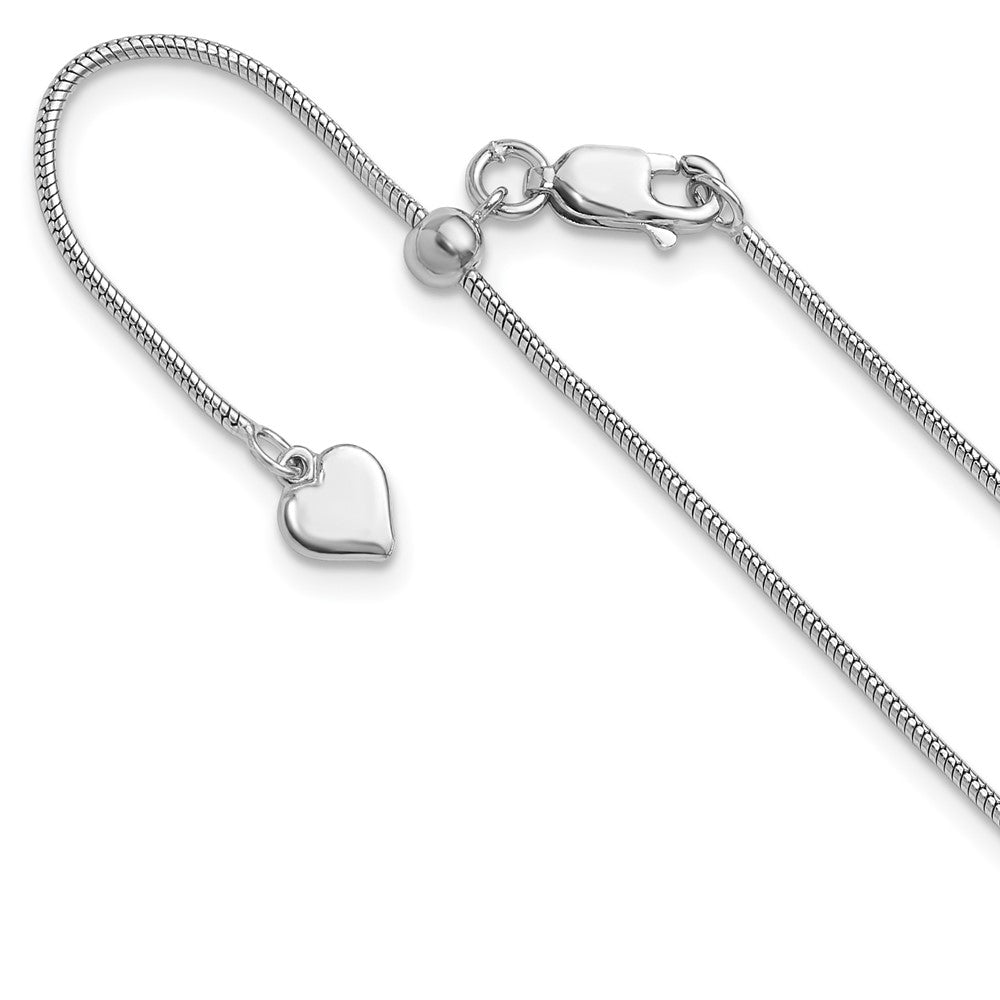 Sterlingsilber Verstellbar 1.1mm Schlange Halskette