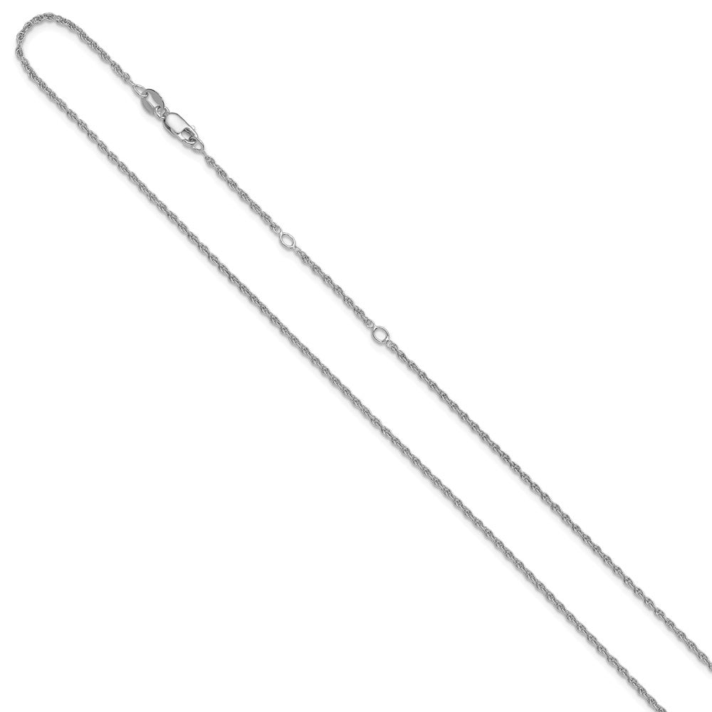 18 Zoll Sterlingsilber Rhodiniert Plt 1.35mm Loose Kordel 1 Zoll+1 Zoll Verstellbar Halskette