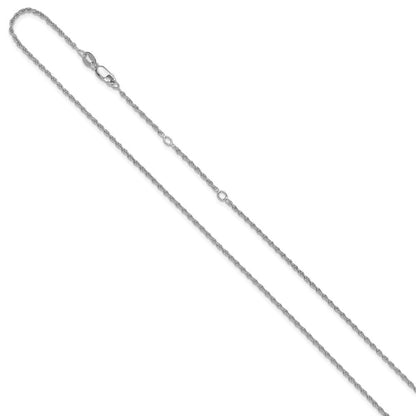 18 Zoll Sterlingsilber Rhodiniert Plt 1.35mm Loose Kordel 1 Zoll+1 Zoll Verstellbar Halskette