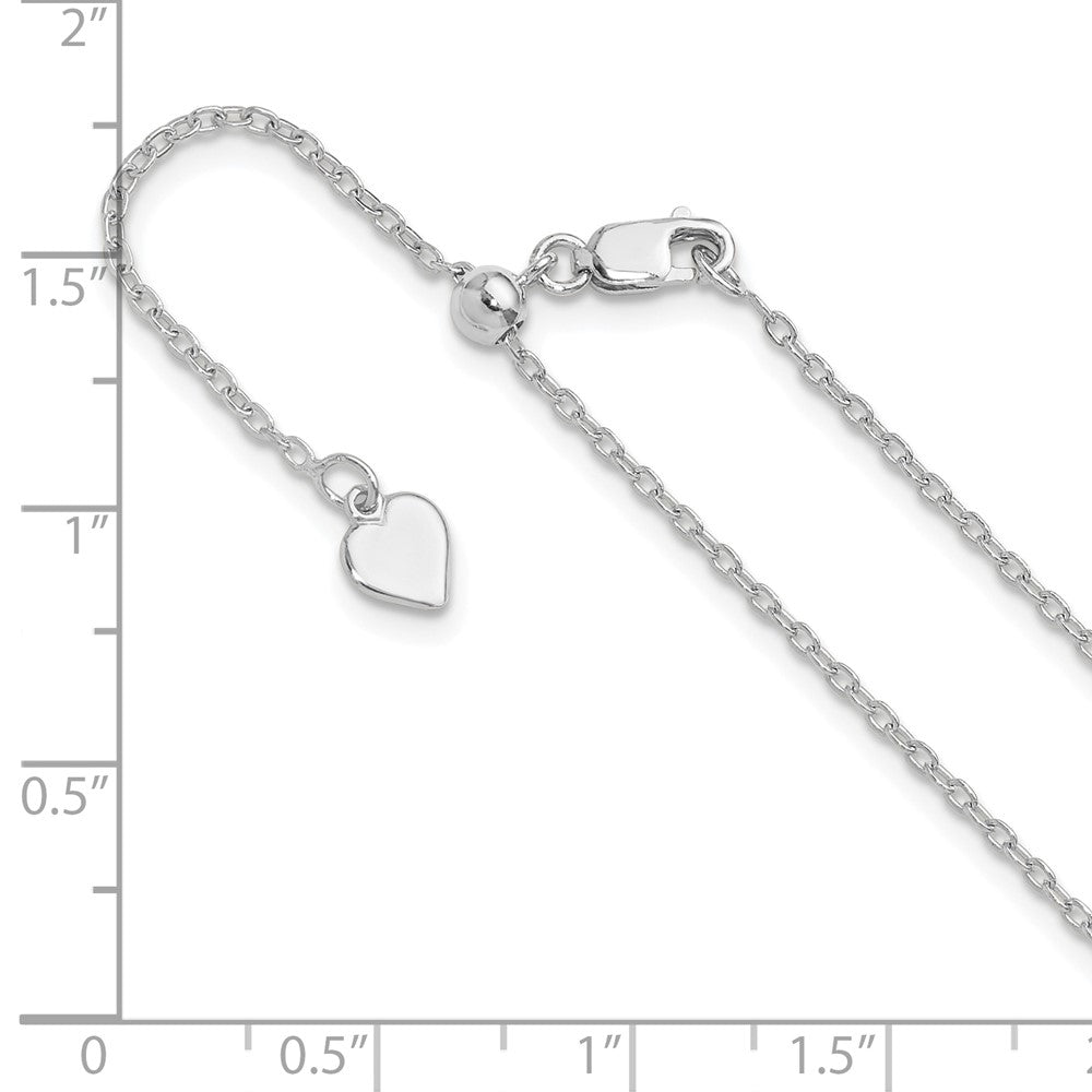 Sterlingsilber Verstellbar 1.4mm Ankerkette Halskette