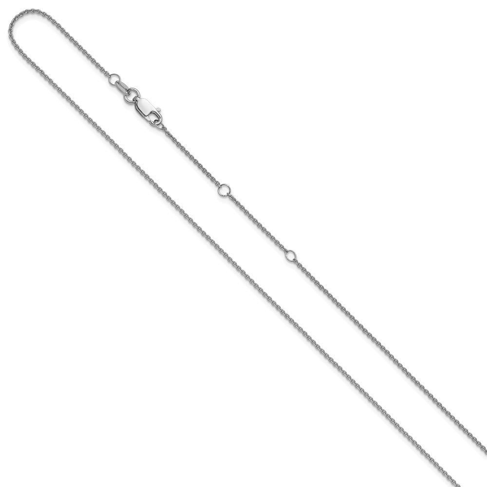18 Zoll Sterlingsilber Rhodiniert 1.35mm Erbs 1 Zoll+1 Zoll Verstellbar Halskette