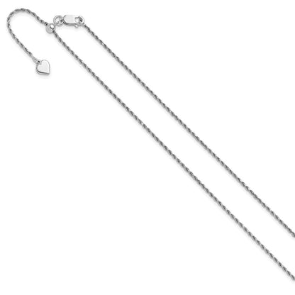 Sterlingsilber Verstellbar 1.4mm Diamantiert Kordel Halskette