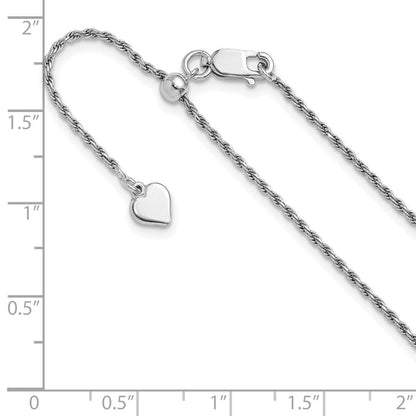 Sterlingsilber Verstellbar 1.4mm Diamantiert Kordel Halskette
