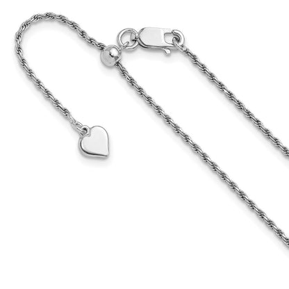 Sterlingsilber Verstellbar 1.4mm Diamantiert Kordel Halskette