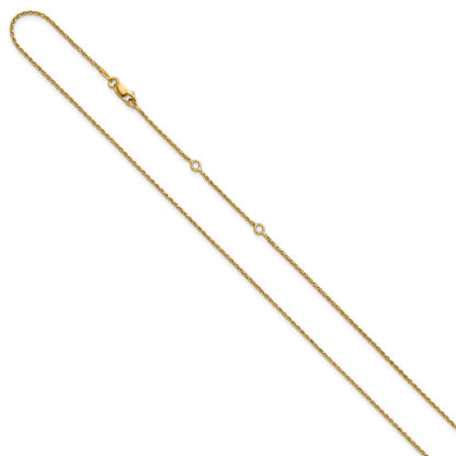 Vergoldet Sterlingsilber 1.2mm Diamantiert Ährenkette 1 Zoll+1 Zoll Verstellbar Cha