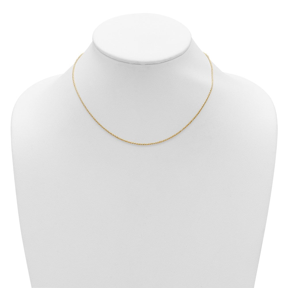 Vergoldet Sterlingsilber 1.2mm Diamantiert Ährenkette 1 Zoll+1 Zoll Verstellbar Cha