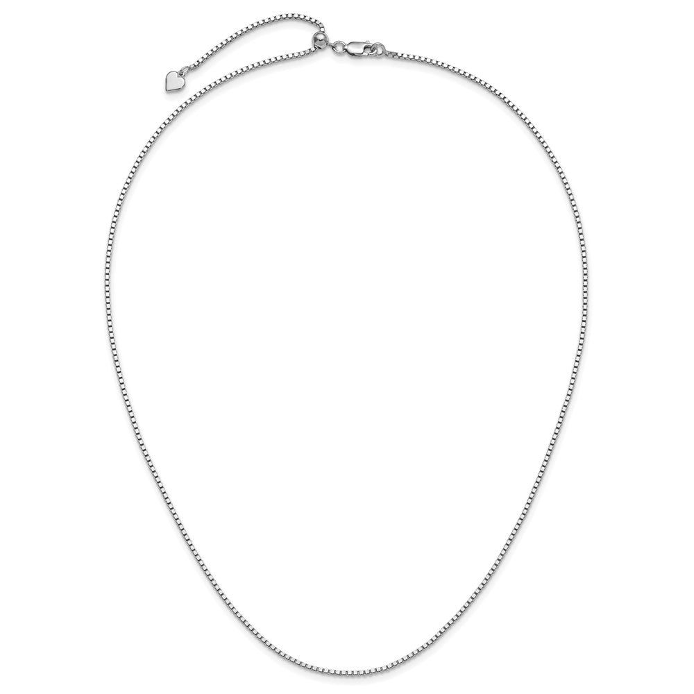 Sterlingsilber Rhodiniert Verstellbar 1.5mm Venezianer Halskette
