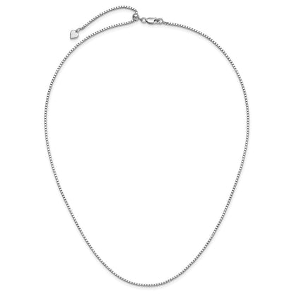 Sterlingsilber Rhodiniert Verstellbar 1.5mm Venezianer Halskette