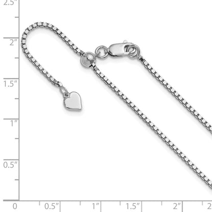 Sterlingsilber Rhodiniert Verstellbar 1.5mm Venezianer Halskette