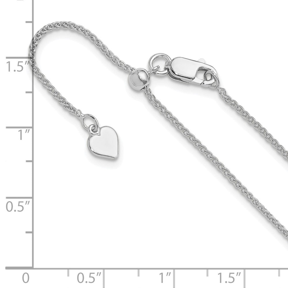 Sterlingsilber Verstellbar 1.3mm Ährenkette Halskette