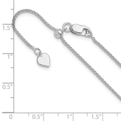 Sterlingsilber Verstellbar 1.3mm Ährenkette Halskette