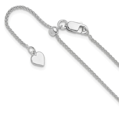 Sterlingsilber Verstellbar 1.3mm Ährenkette Halskette