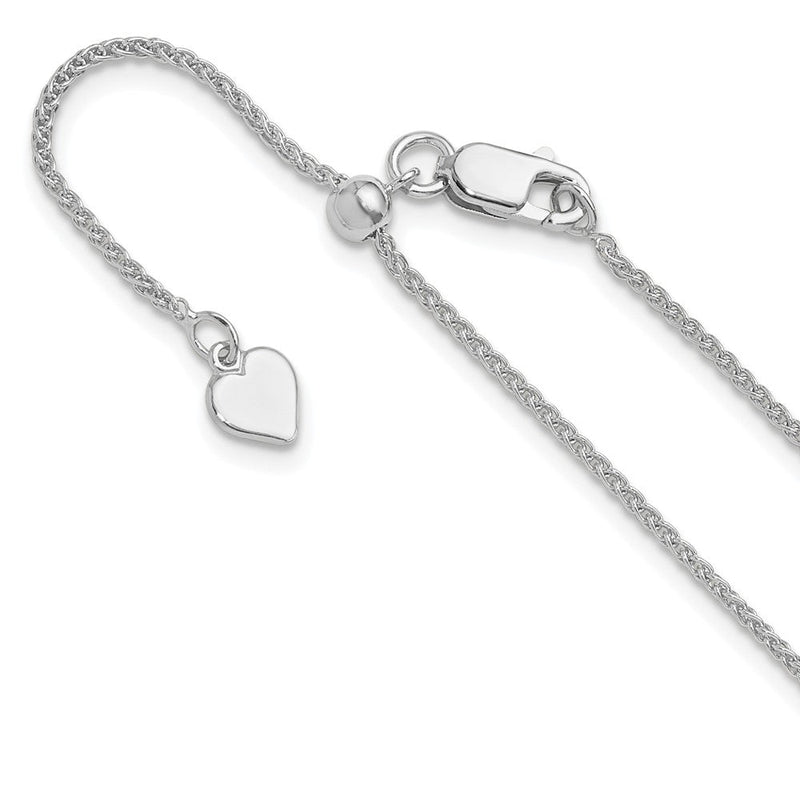 Sterlingsilber Verstellbar 1.3mm Ährenkette Halskette