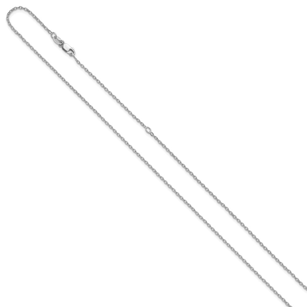 16 Zoll Sterlingsilber 1.2mm Ankerkette 16 Zoll mit 2 Zoll Verlängerung. Kette