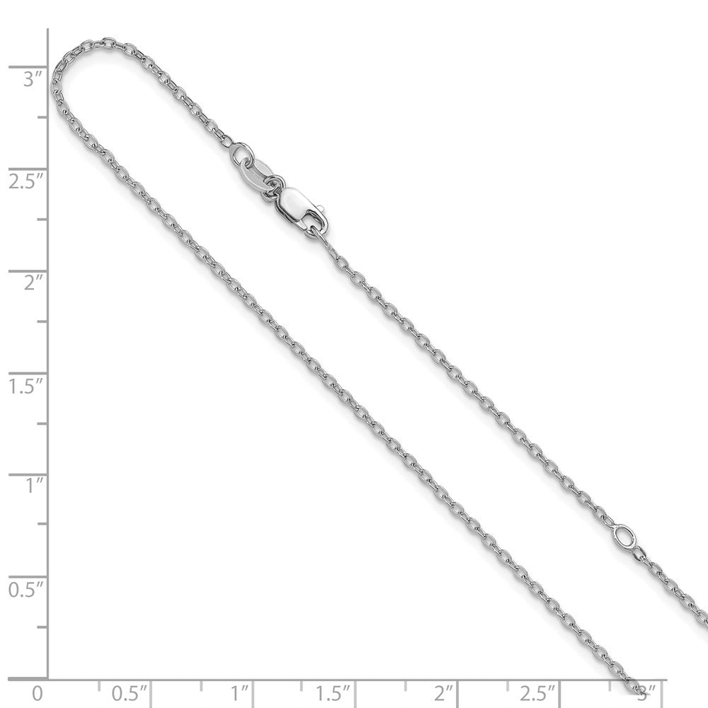 16 Zoll Sterlingsilber 1.2mm Ankerkette 16 Zoll mit 2 Zoll Verlängerung. Kette