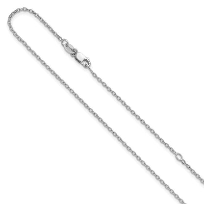 16 Zoll Sterlingsilber 1.2mm Ankerkette 16 Zoll mit 2 Zoll Verlängerung. Kette