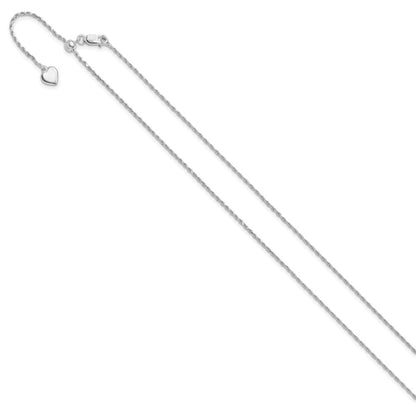 Sterlingsilber Verstellbar 1.2mm Diamantiert Kordel Halskette