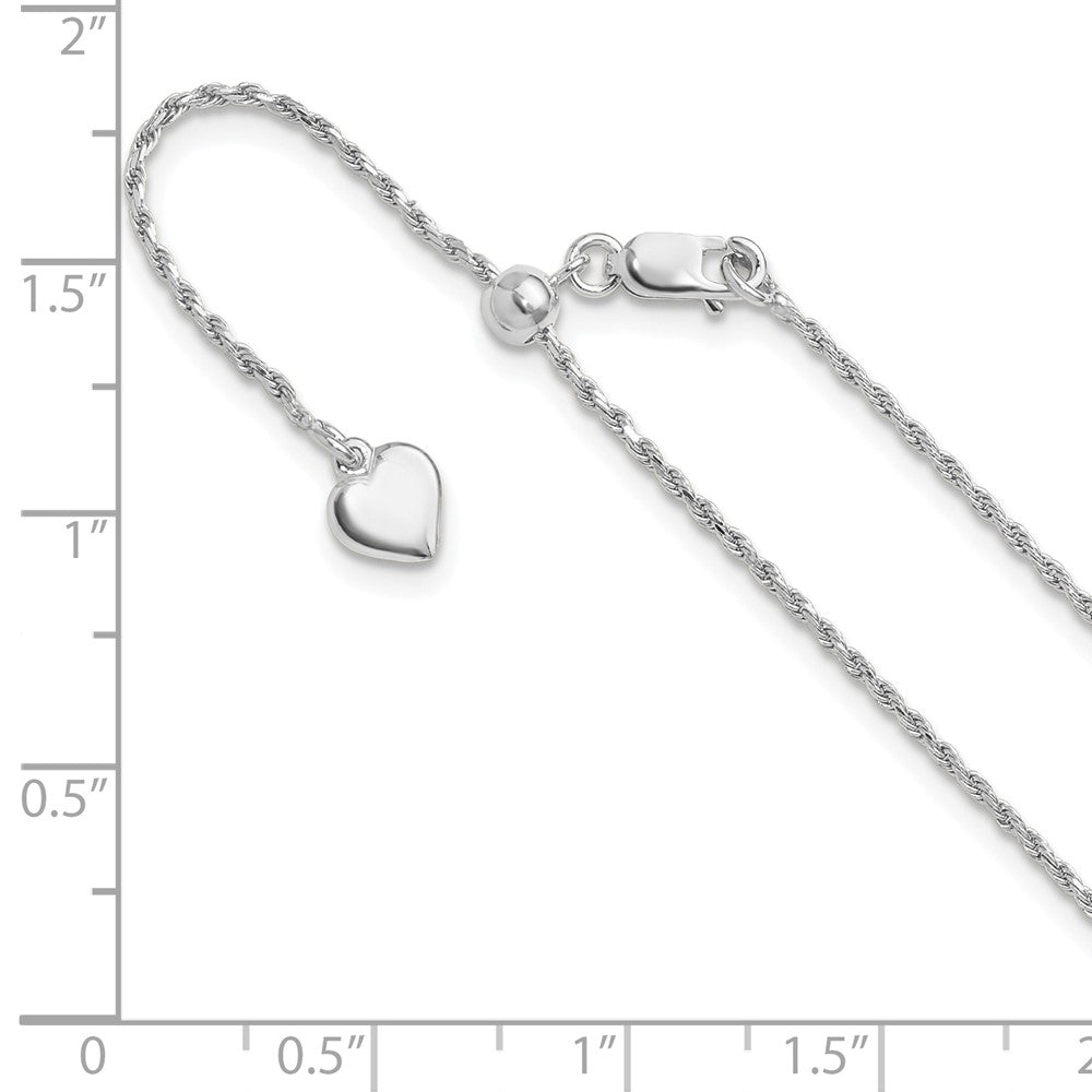 Sterlingsilber Verstellbar 1.2mm Diamantiert Kordel Halskette