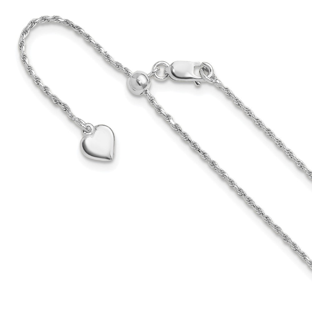 Sterlingsilber Verstellbar 1.2mm Diamantiert Kordel Halskette