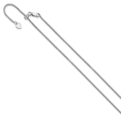Sterlingsilber Verstellbar 1.6mm Schlange Halskette