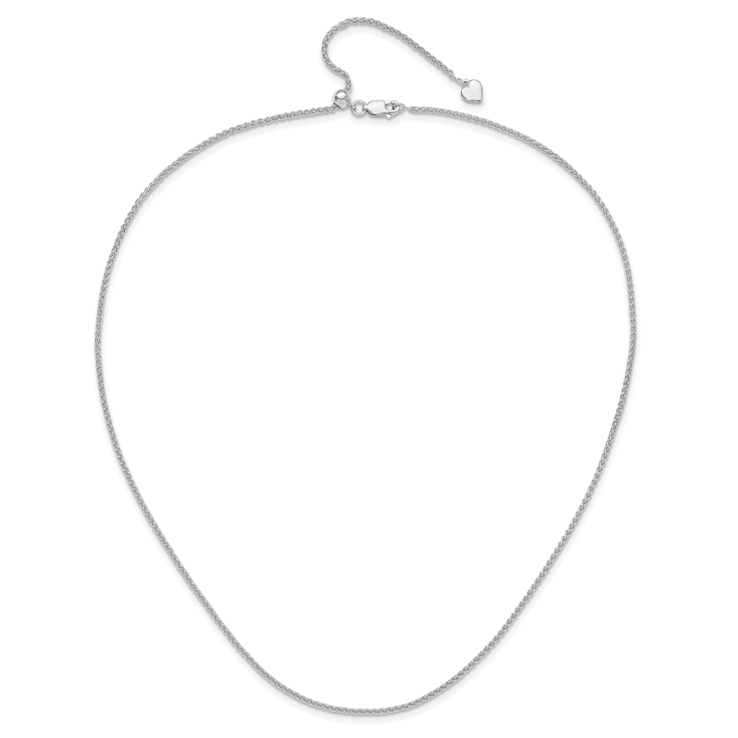 Sterlingsilber Verstellbar 1.6mm Ährenkette Halskette