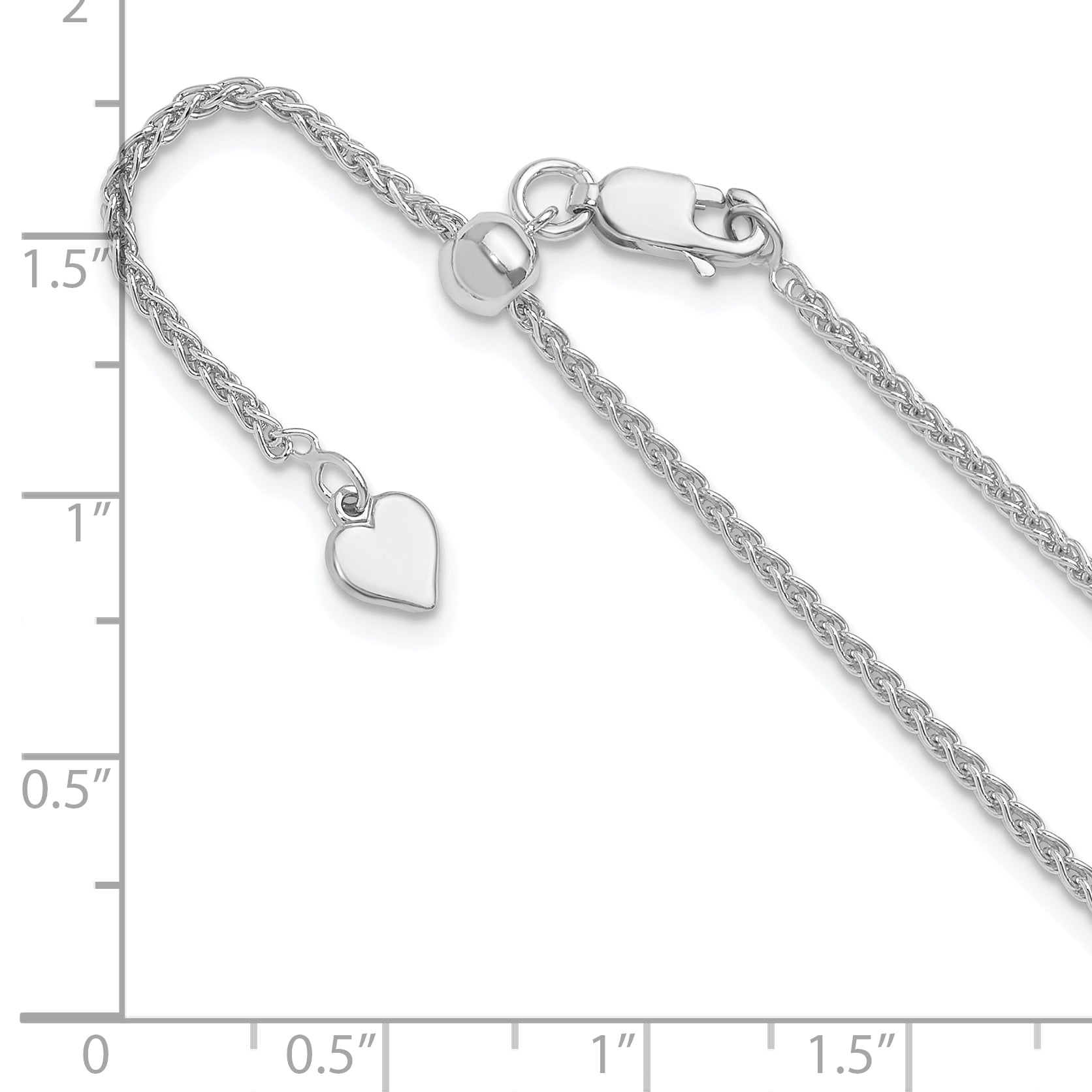 Sterlingsilber Verstellbar 1.6mm Ährenkette Halskette