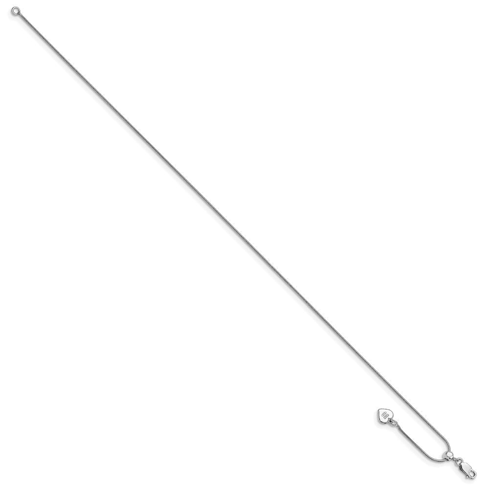Sterlingsilber Rhodiniert Verstellbar Schlange Gliederarmband