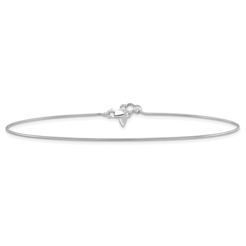 Sterlingsilber Rhodiniert Verstellbar Schlange Gliederarmband