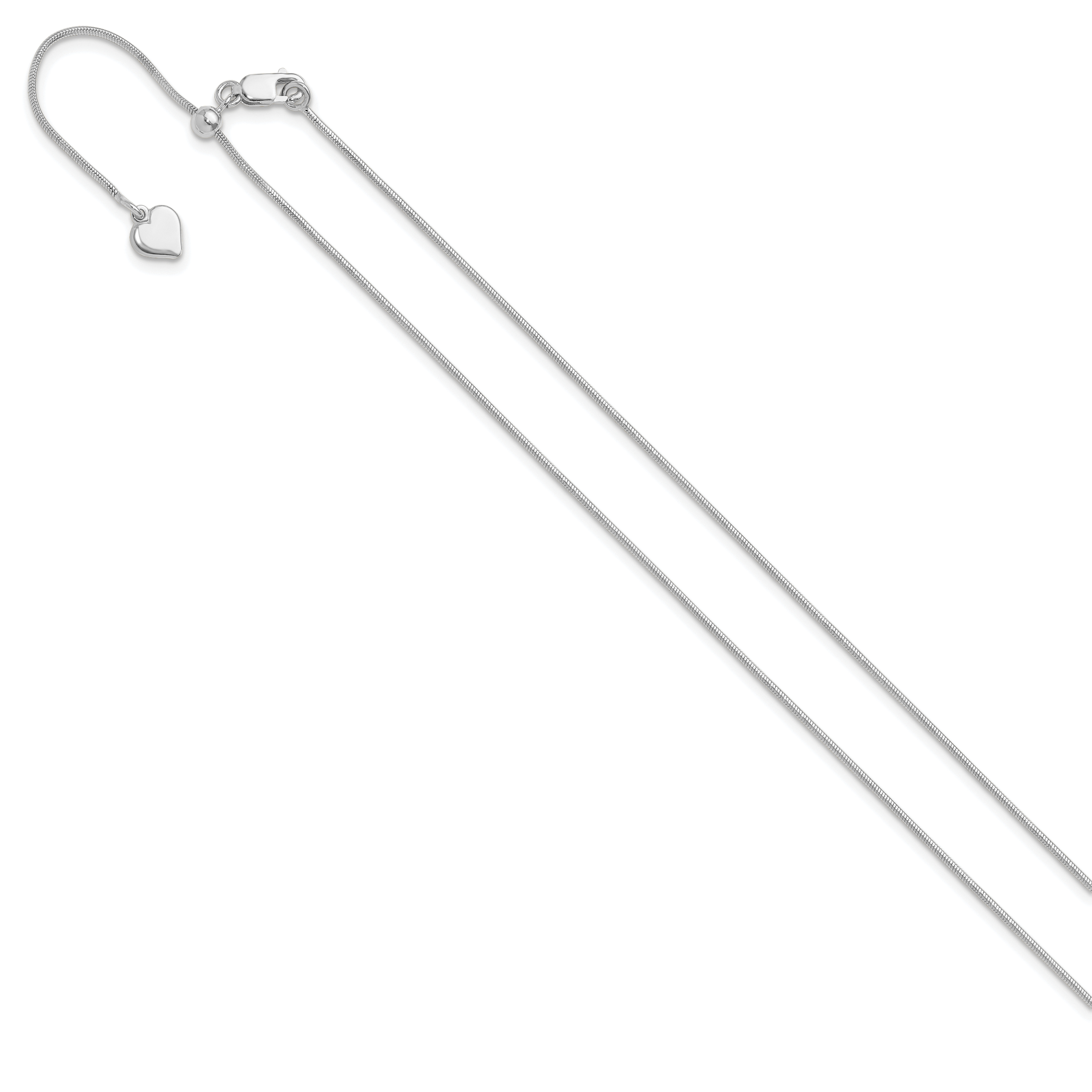 Sterlingsilber Verstellbar.95mm Schlange Halskette