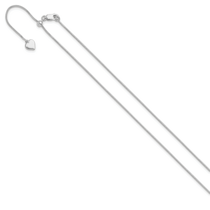 Sterlingsilber Verstellbar.95mm Schlange Halskette