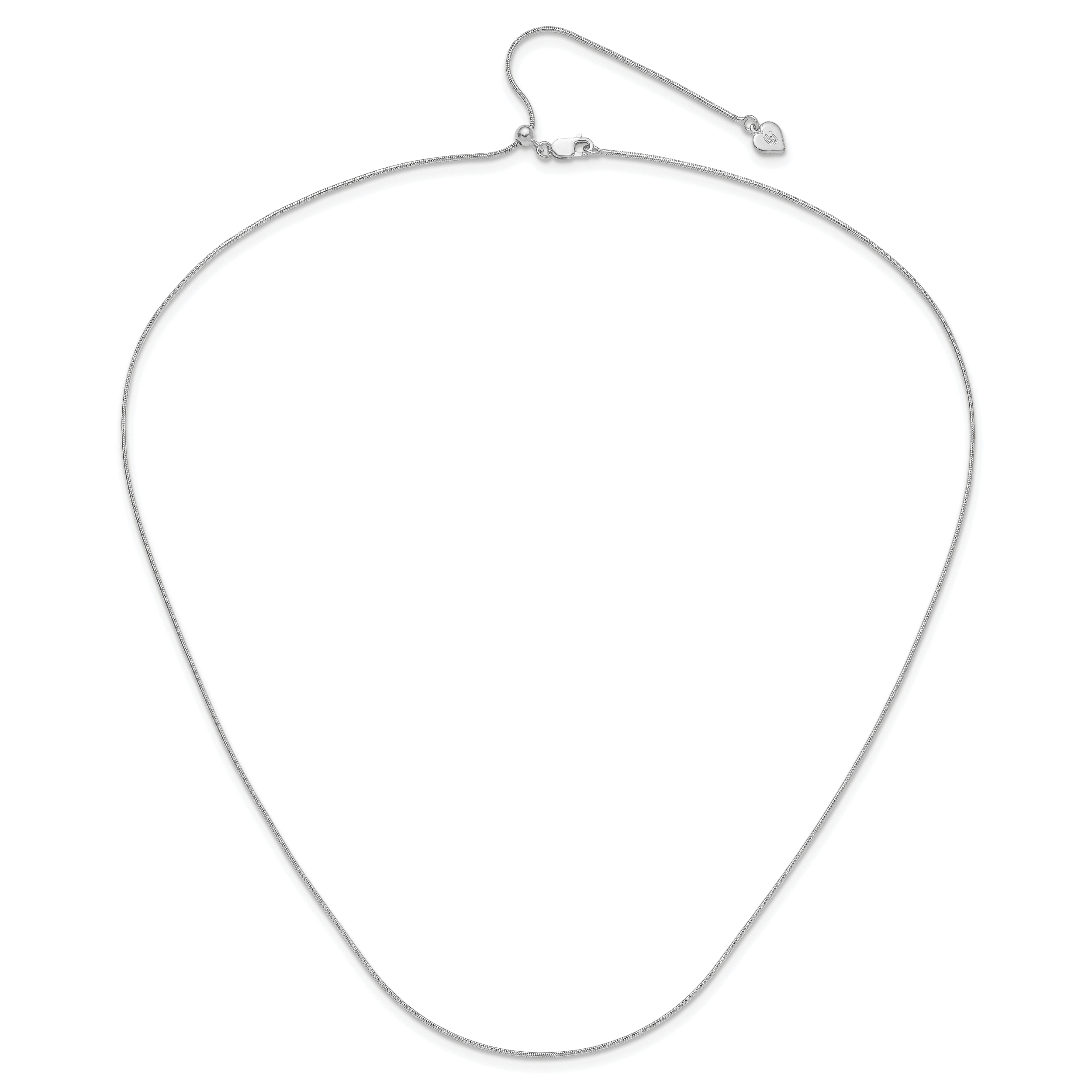 Sterlingsilber Verstellbar.95mm Schlange Halskette