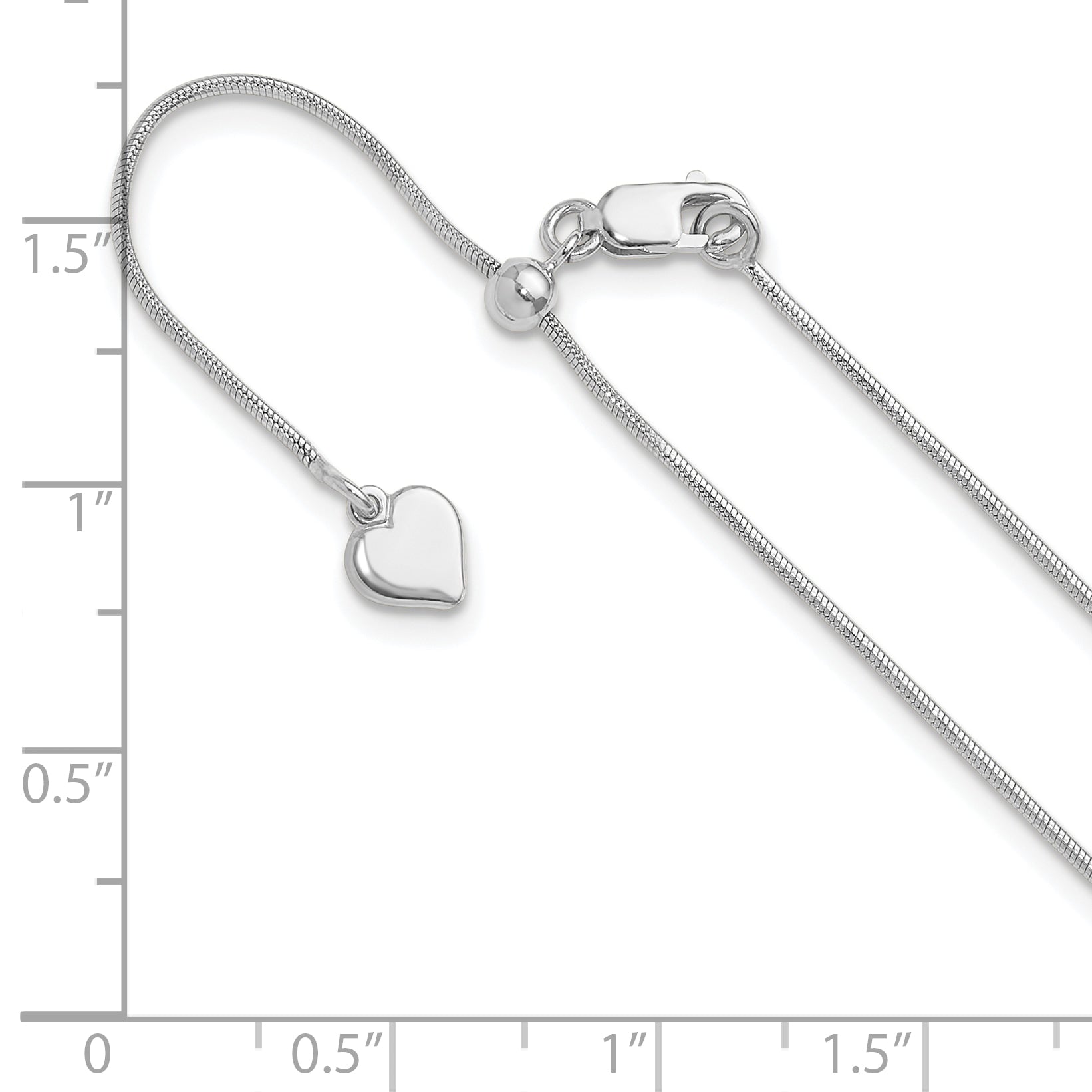 Sterlingsilber Verstellbar.95mm Schlange Halskette