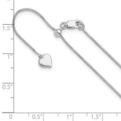 Sterlingsilber Verstellbar.95mm Schlange Halskette