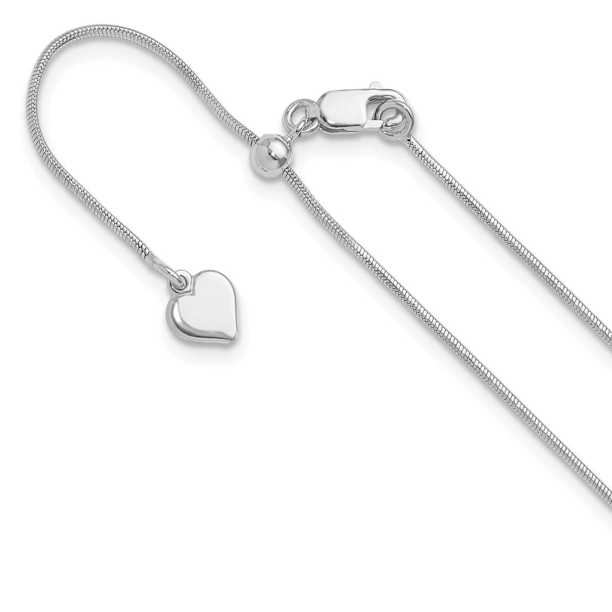 Sterlingsilber Verstellbar.95mm Schlange Halskette