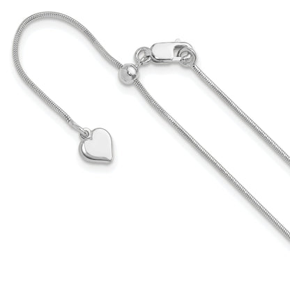 Sterlingsilber Verstellbar.95mm Schlange Halskette