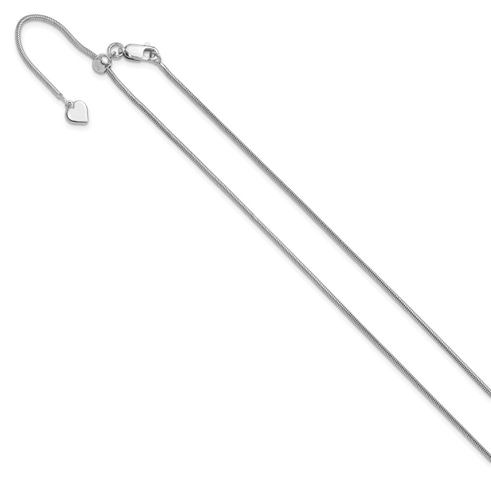 Sterlingsilber Verstellbar 1.4mm Schlange Halskette