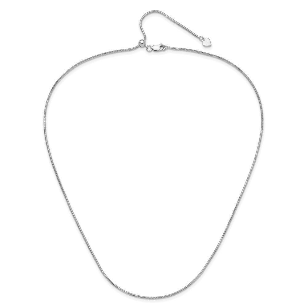 Sterlingsilber Verstellbar 1.4mm Schlange Halskette
