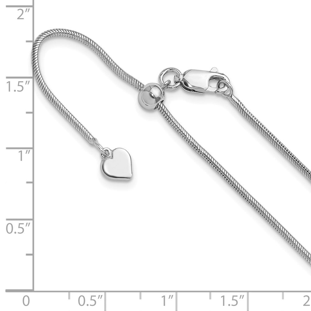 Sterlingsilber Verstellbar 1.4mm Schlange Halskette