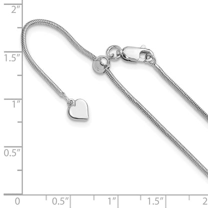 Sterlingsilber Verstellbar 1.4mm Schlange Halskette