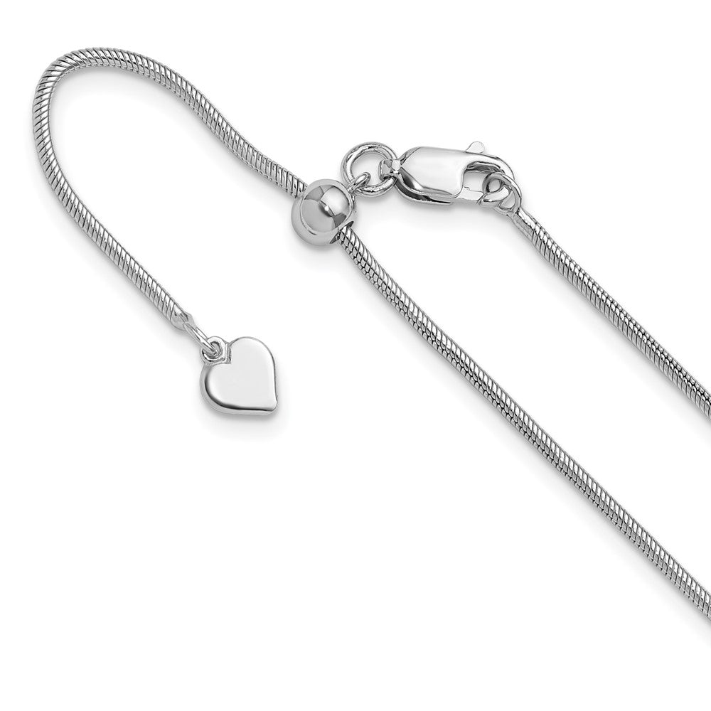 Sterlingsilber Verstellbar 1.4mm Schlange Halskette