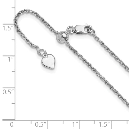 Sterlingsilber Verstellbar 1.55mm Loose Kordel Halskette