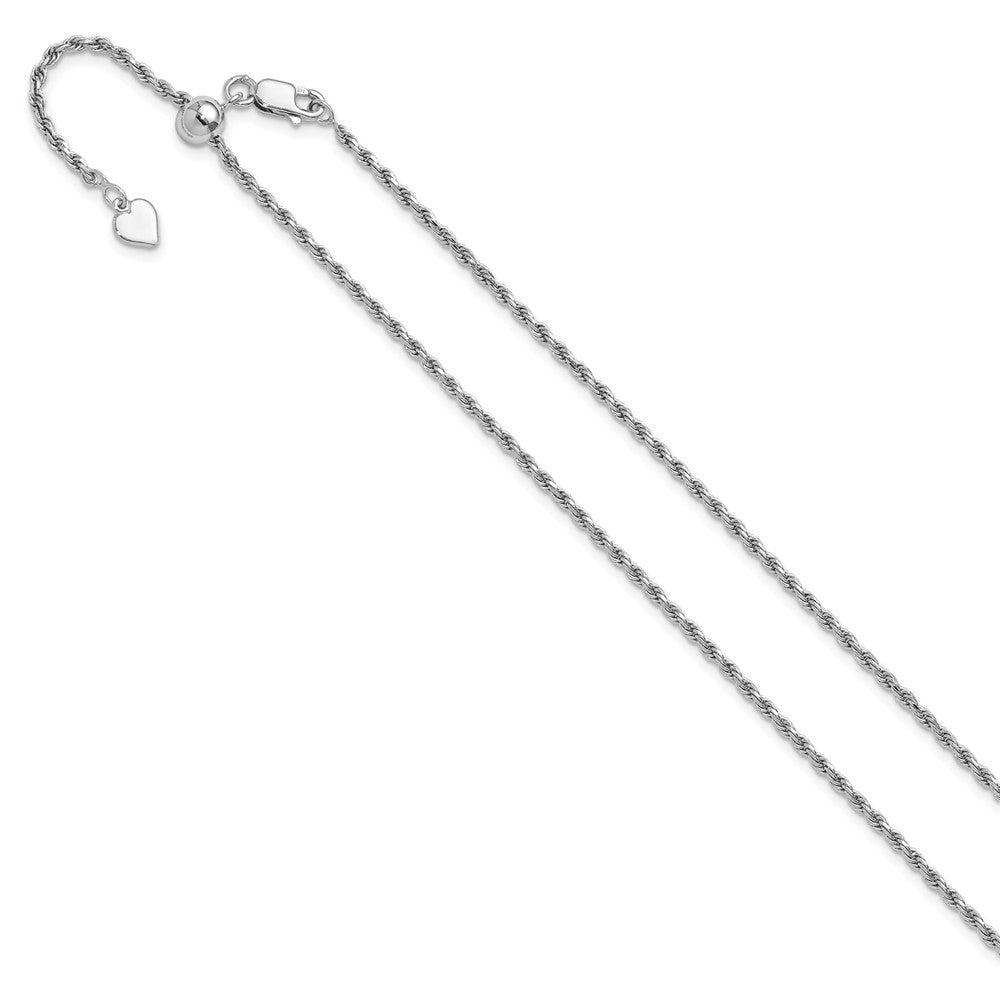 Sterlingsilber Verstellbar 2mm Diamantiert Kordel Halskette
