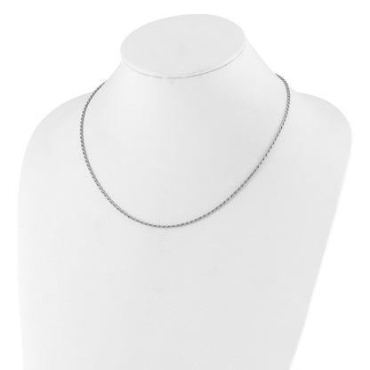 Sterlingsilber Verstellbar 2mm Diamantiert Kordel Halskette