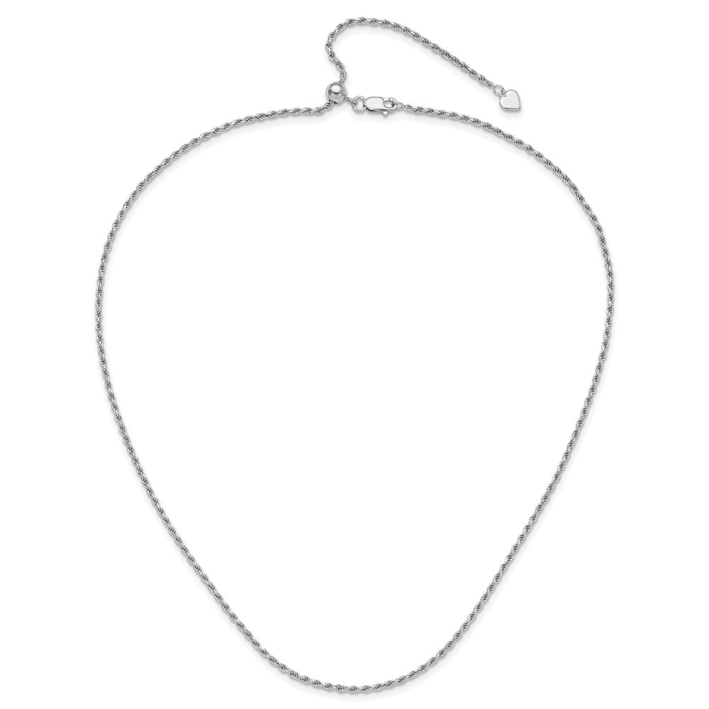 Sterlingsilber Verstellbar 2mm Diamantiert Kordel Halskette