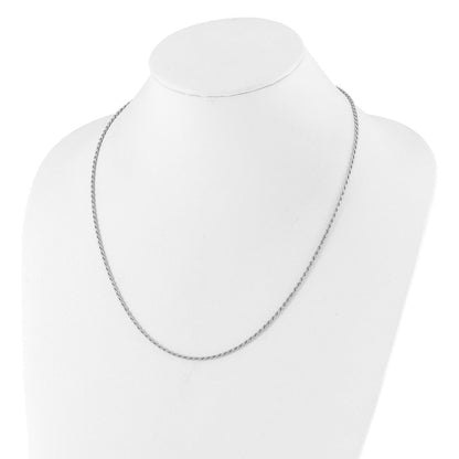 Sterlingsilber Verstellbar 2mm Diamantiert Kordel Halskette